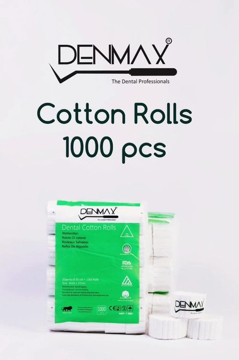 Cotton Rolls - 8mm x 37mm by Denmax by Denmax — buy wholesale in Hyderabad