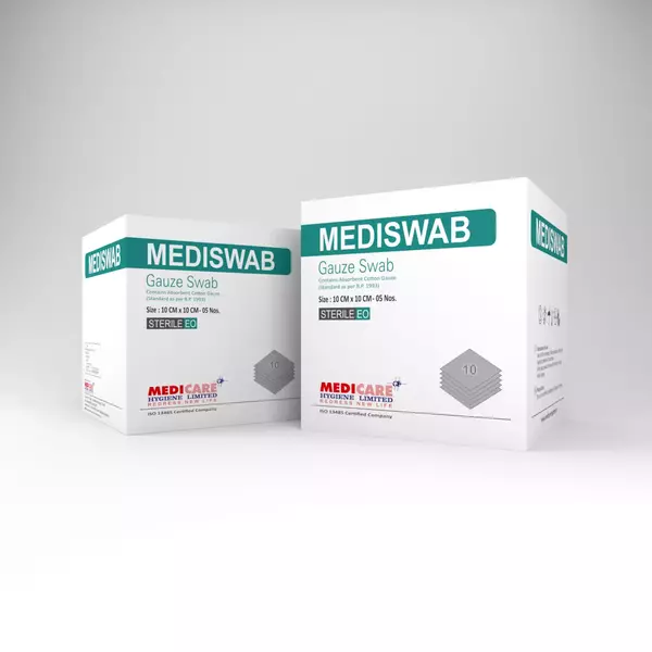 Gauze Swab 7.5×7.5cm 12 Ply by Mediswab by Mediswab — buy wholesale in Hyderabad