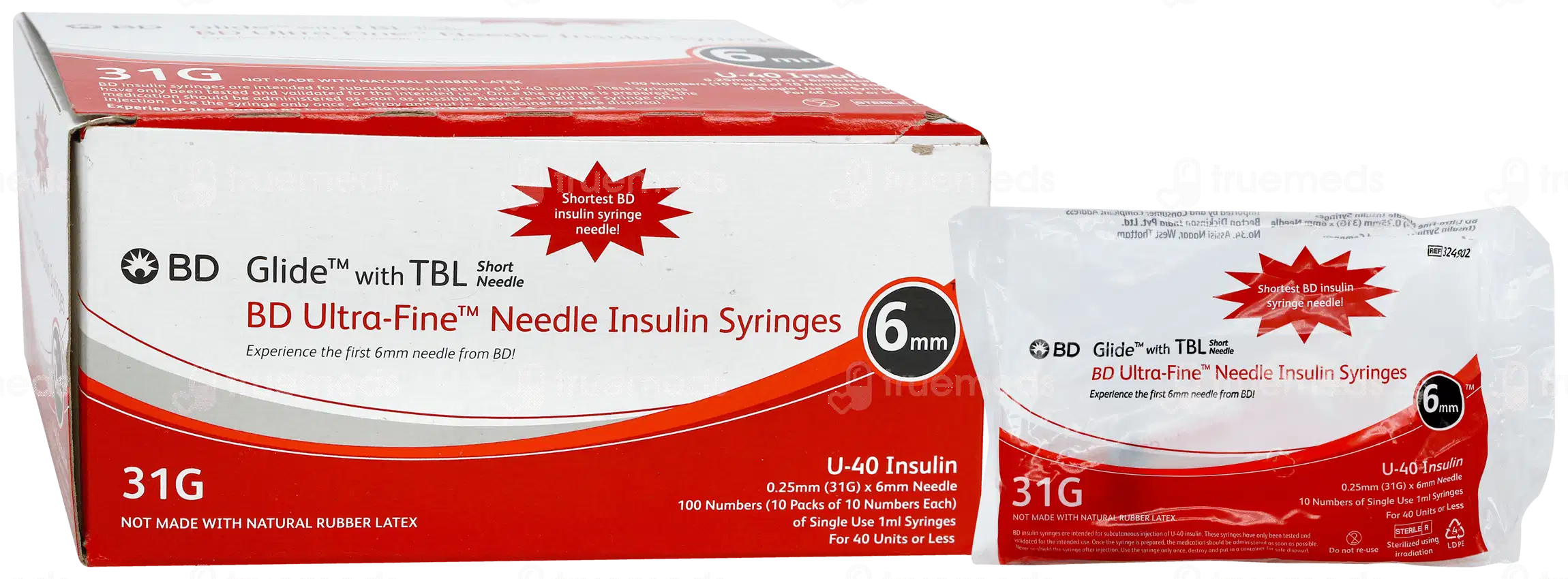 Insulin Syringe 1ml- U40-31G- BD product image