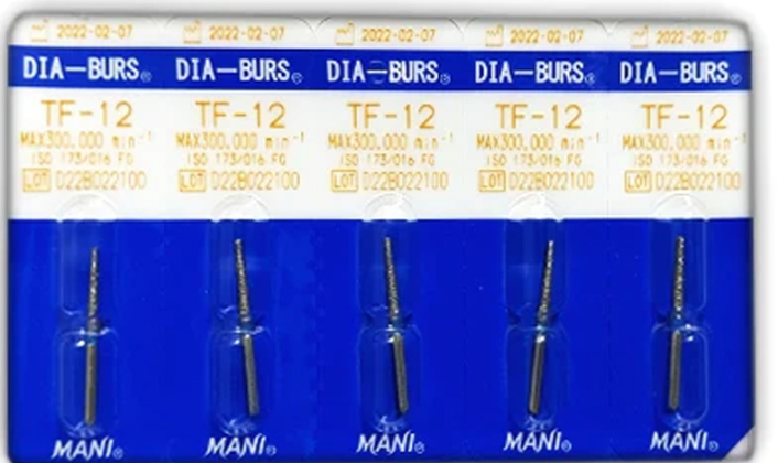 Mani Diamond Burs (Taper Fissure) TF Series Regular Shank product image