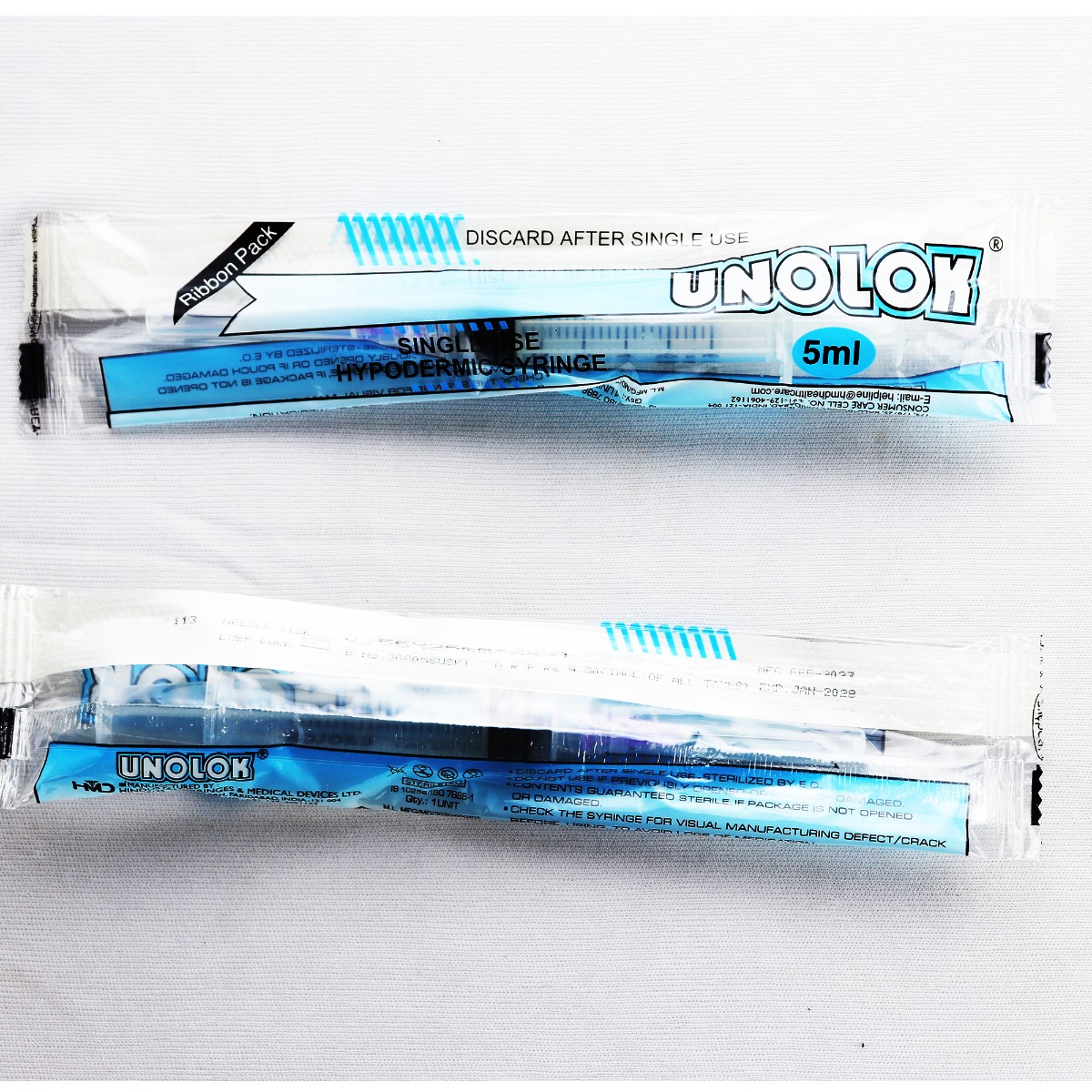 HMD Unolok 5ml Syringe with Needle - 24G (Pack of 100) thumbnail 2