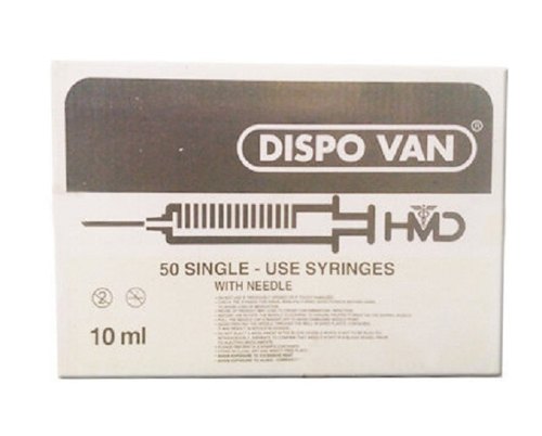 Dispovan 10ml Syringe with Needle - 21G (Pack of 50pcs) by HMD โ buy wholesale in Hyderabad