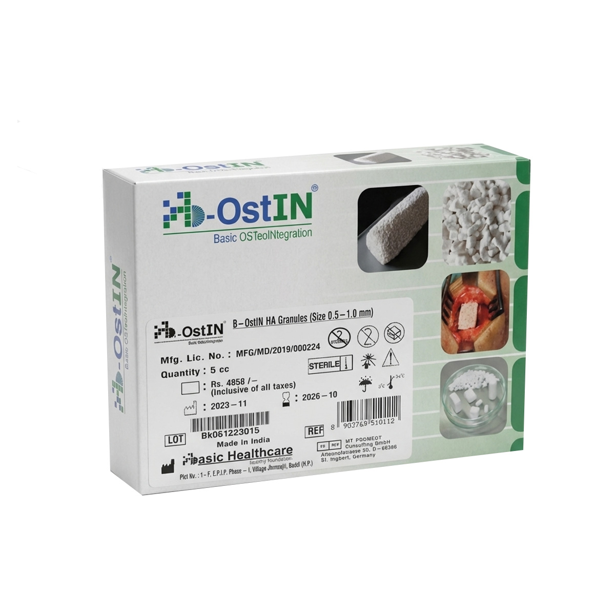 B-Ostin HA Nano Bonegraft Materials 0.5-1.0mm (1.0 CC) by B-Ostin — buy wholesale in Hyderabad