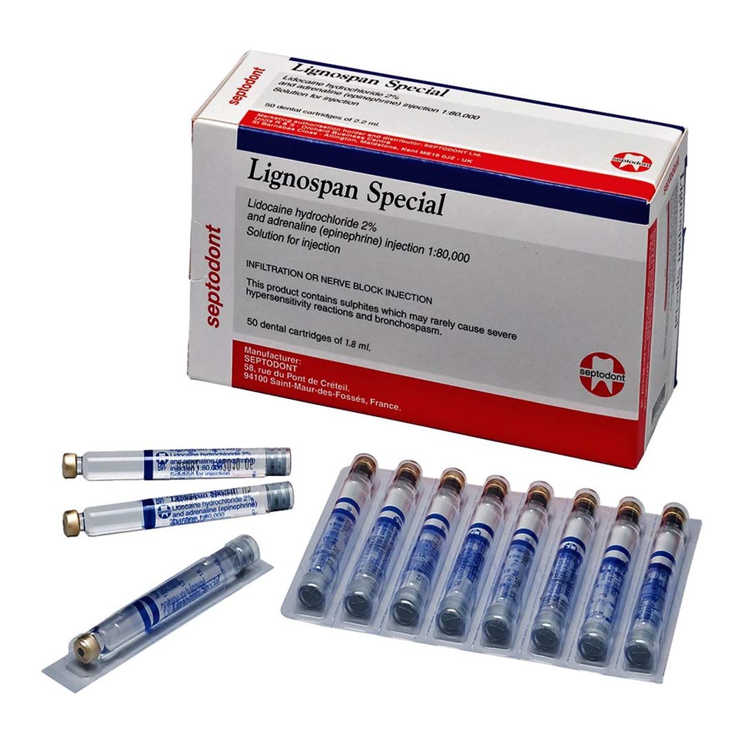 Septodont Lignospan Solution for Injection(1.8ml) - 50 Cartridges by Septodont — buy wholesale in Hyderabad
