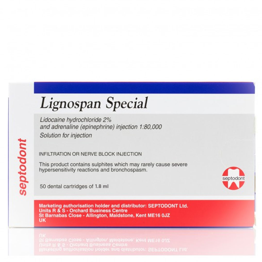 Septodont Lignospan Solution for Injection(1.8ml) - 50 Cartridges thumbnail 2