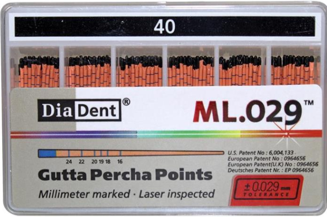 Diadent Gutta Percha Points 2% Taper thumbnail 2