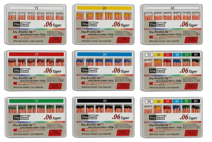 Diadent Gutta Percha Points 6% Taper by Diadent — buy wholesale in Hyderabad