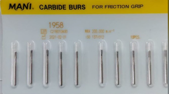Mani M Carbide Burs (Pack of 10) by MANI — buy wholesale in Hyderabad