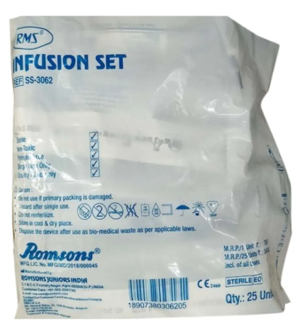 Romsons Infusion Set (25 units) - SS3062 by Romsons โ buy wholesale in Hyderabad