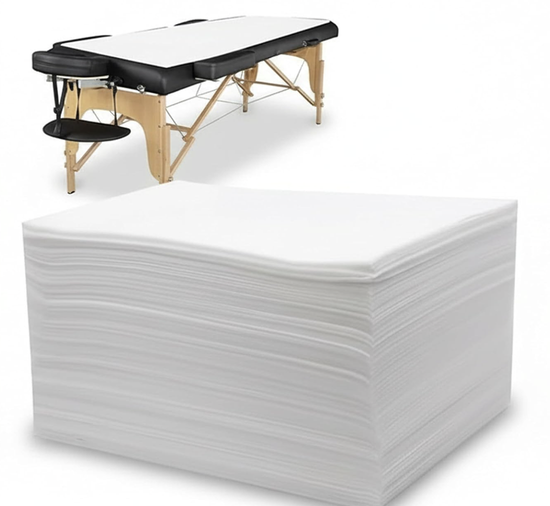 Disposable Bed Sheet (White)(48"x78) - Pack of 10 Pieces product image