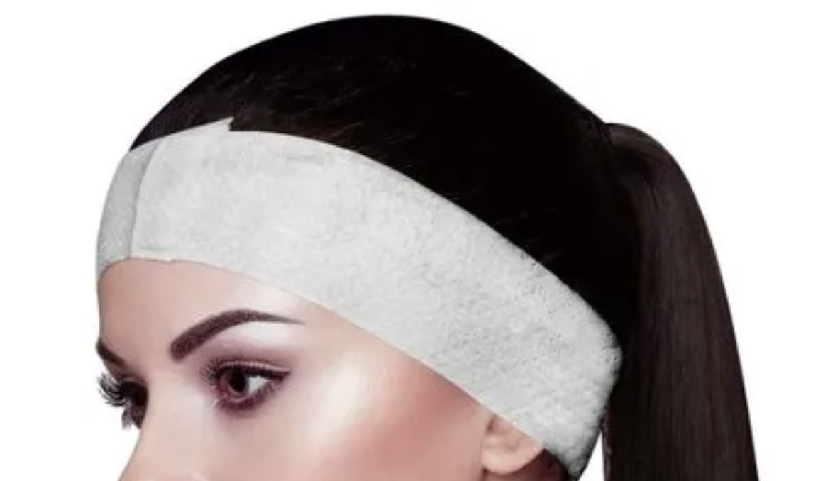 Disposable Facial Head Bands (White) - Pack of 50 Pieces product image