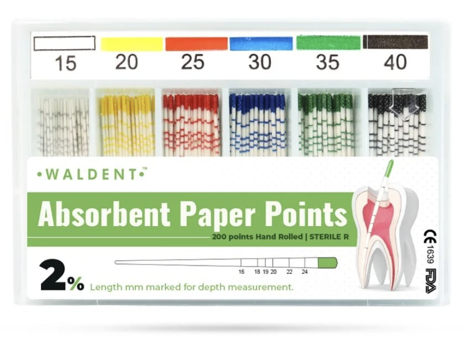 Waldent Paper Points 2% #15-40 by Waldent โ buy wholesale in Hyderabad