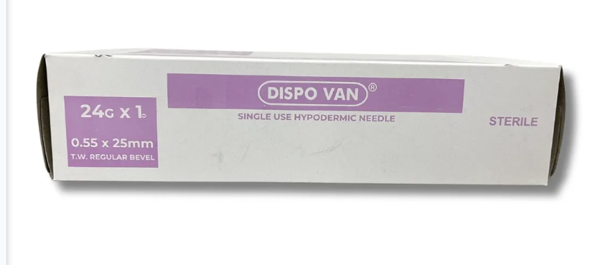 Dispovan Hypodermic Needle 24G x 1" (100 pcs/box) by Dispovan โ buy wholesale in Hyderabad