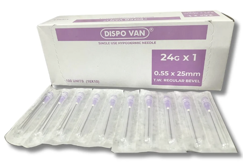 Dispovan Hypodermic Needle 24G x 1" (100 pcs/box) thumbnail 2