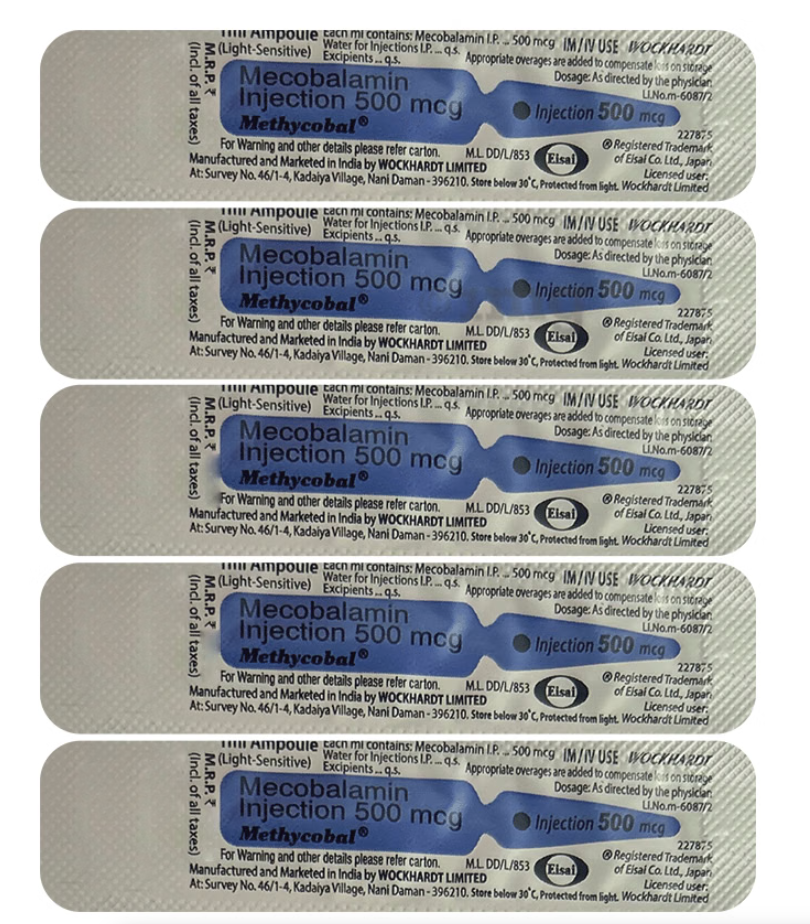 Wockhardt -Methycobal Injection (500mcg) -1ml by Wockhardt โ buy wholesale in Hyderabad